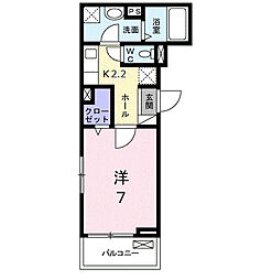 スタンツァ　ノーヴェ　アオ 3階1Kの間取り