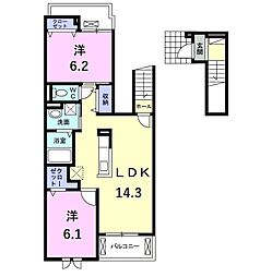 間取図画像 2LDK