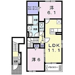 スカースデール3 2LDKの間取図画像