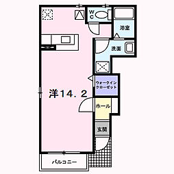 MaMaisonC棟 ワンルームの間取図画像