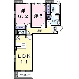 ヴィオラパッソ7 2LDKの間取図画像