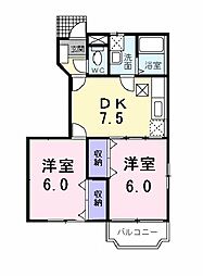 間取図画像 2DK