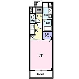 ヴィオラG ワンルームの間取図画像