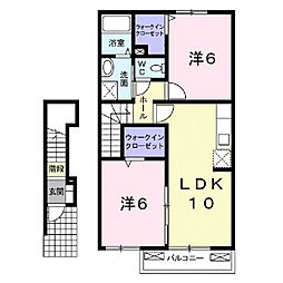 フィオーレ 2LDKの間取図画像