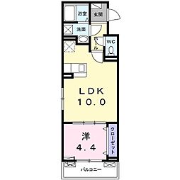 サン・クレールM 1LDKの間取図画像