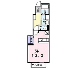 サンライズ芳川2 1Kの間取図画像