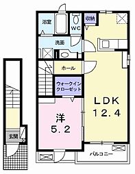 K.AKE 1LDKの間取図画像