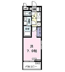 ライツ 3階1Kの間取り