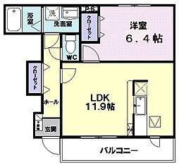 メゾン・ボヌール 1LDKの間取図画像