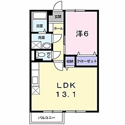 ニューエルディムSATO 1LDKの間取図画像