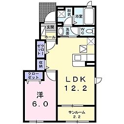 ニューパセオT 1LDKの間取図画像