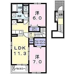 ボスカートC.4 2LDKの間取図画像