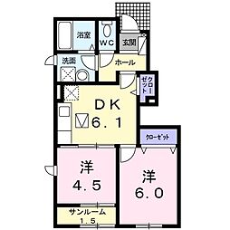 間取図画像 2DK