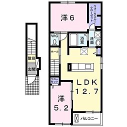 ヴェント 2LDKの間取図画像