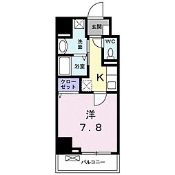 ＧＲＡＮＤＥＰＡＳＳＯ横浜鶴見 4階1Kの間取り