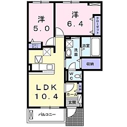インフォレスト横浜B 2LDKの間取図画像