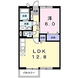 ハイツロードサイド 1LDKの間取図画像