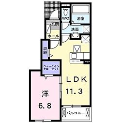 レジデンス・エアリー 1LDKの間取図画像