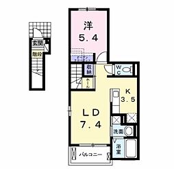 レインフォース 1LDKの間取図画像