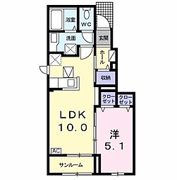 間取図画像 1LDK