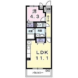 グランシエル 1LDKの間取図画像