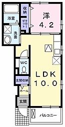 シャルルウィンドウ 1LDKの間取図画像