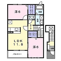 ネオインプレス 2LDKの間取図画像