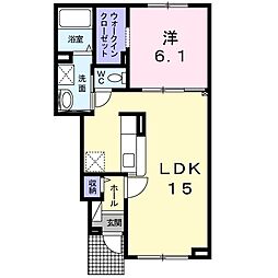 フローラ 1LDKの間取図画像