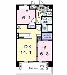 間取図画像 2LDK
