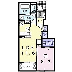 ＢＥＳＴ　ＨＯＵＳＥ　VII 1階1LDKの間取り