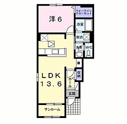 アルバ1 1LDKの間取図画像