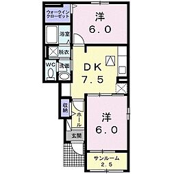 間取図画像 2DK