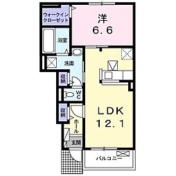 レジデンスブリーズ5 1LDKの間取図画像