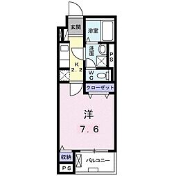 グランメゾン 1Kの間取図画像
