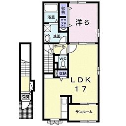 グラード 1LDKの間取図画像