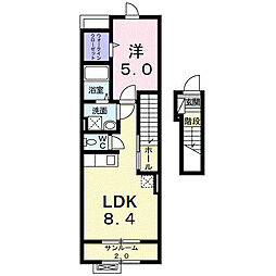 アルドーレ 1LDKの間取図画像