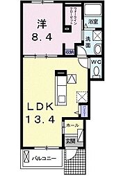 アーバンブロス 1LDKの間取図画像