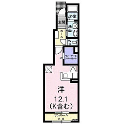 レクサスノムラ ワンルームの間取図画像