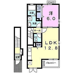 ブリーズレジデンス　ＢＥ　I 2階1LDKの間取り