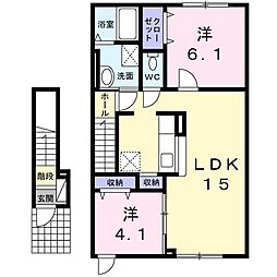 アルハンブラ 2LDKの間取図画像