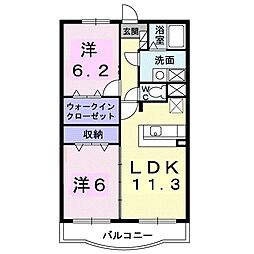 間取図画像 2LDK