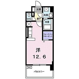マーヴェラス駅南 ワンルームの間取図画像