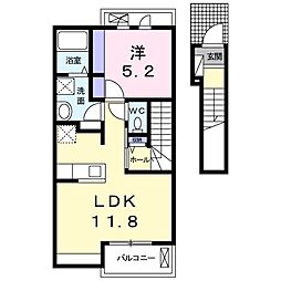アルモニーアンジュ 1LDKの間取図画像