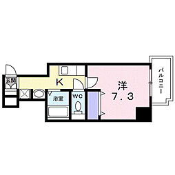 セレナ大阪天満宮 1Kの間取図画像