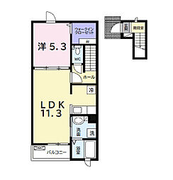 グランメゾン姉崎 1LDKの間取図画像