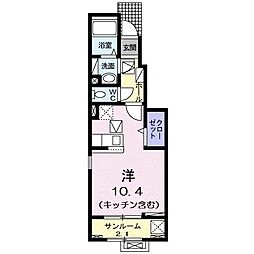 エクラ22 ワンルームの間取図画像
