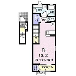 エクラ22 ワンルームの間取図画像