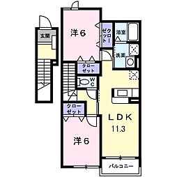 間取図画像 2LDK