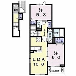 グラン サウス 2LDKの間取図画像