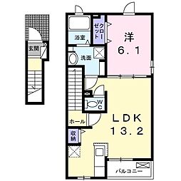 ソルフィオーレ2 1LDKの間取図画像